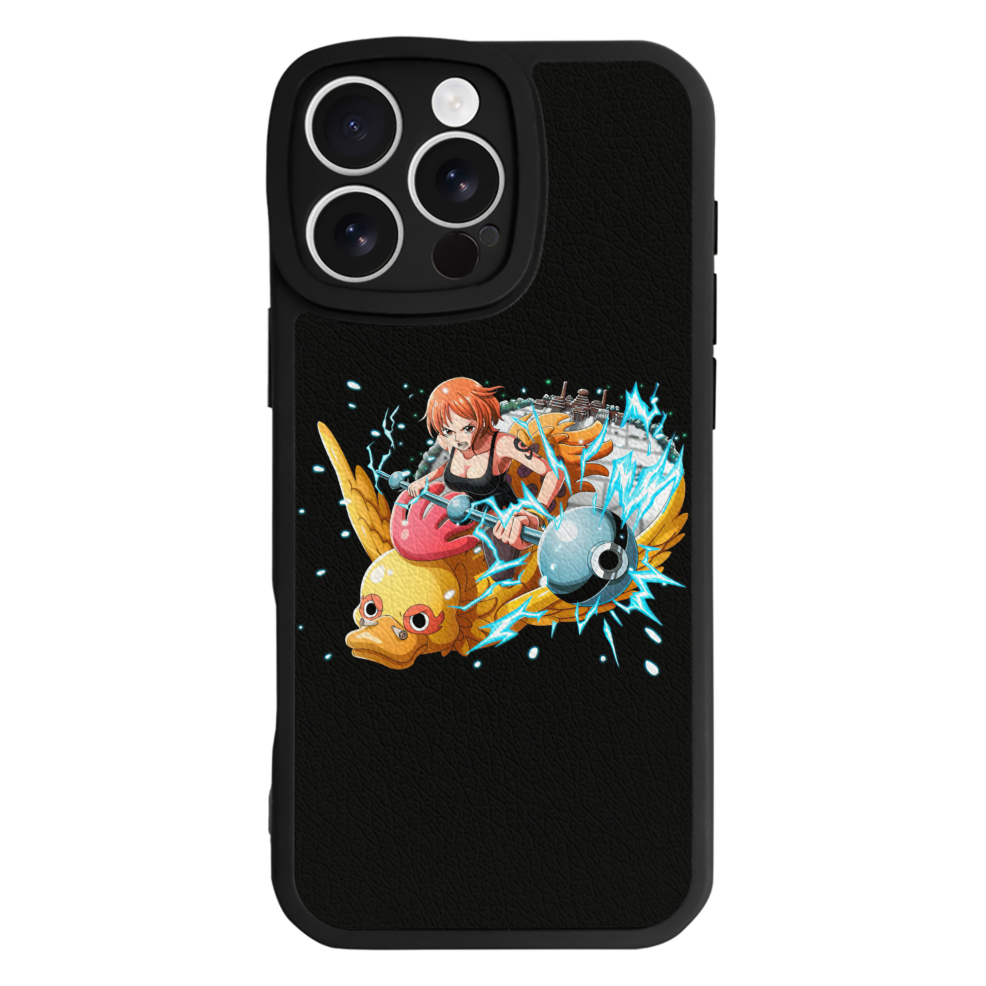 （画像用） ワンピース ナミ ONE PIECE Nami 【iPhone 16シリーズ対応】シリコンスマホケース（レザー調） 材質：シリコン